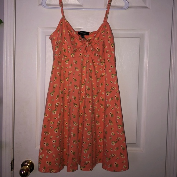 Orange floral dress from forever 21. - Picture 1 of 3